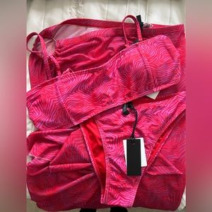 NWT Kendall + Kylie Bikini and Coverup Swim THREE Piece Bathing Suit Set